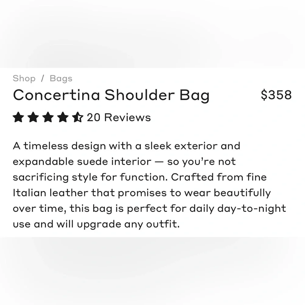 Cuyana Tan Leather Shoulder Bag - Picture 2 of 12